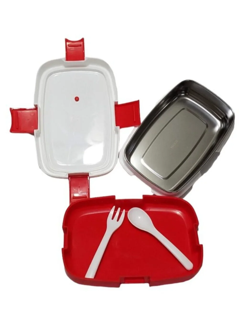 Marvel Stainless Steel Durable On-the-Go Meal Snack Lunch Box with Spoon & Fork
